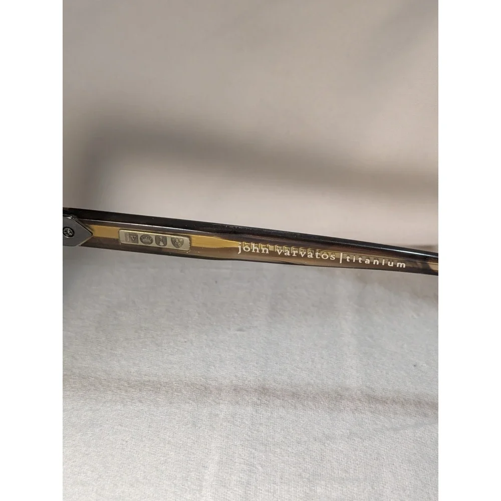JOHN VARVATOS TITANIUM V361 EYEGLASSES FRAME BROWN TORTOISE 53-19-145